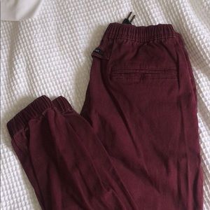 Maroon Zanerobe jogger pants